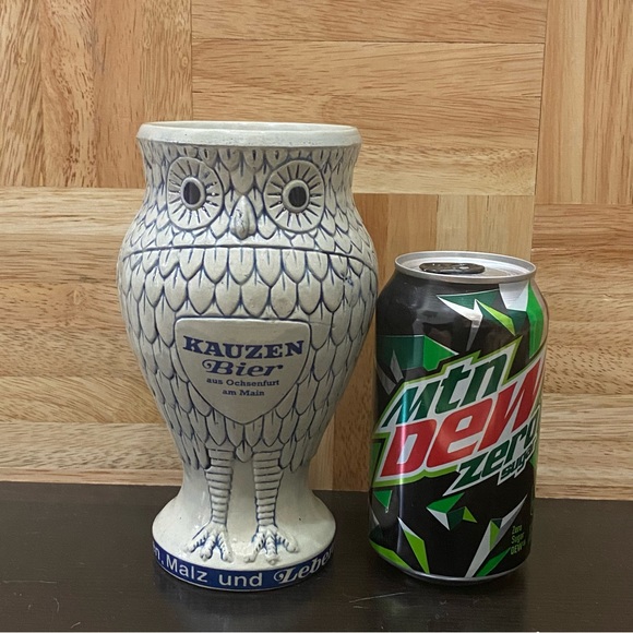 Vintage Handarbeit KAUZEN BIER Stoneware 7” Mug Beer Stein Owl Mug - Picture 2 of 16